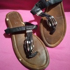 AVANTI Roze Womens Sandal Denim with Embroidered Rose AVANTI Roze Womens Sandal Denim with Embroidered Rose